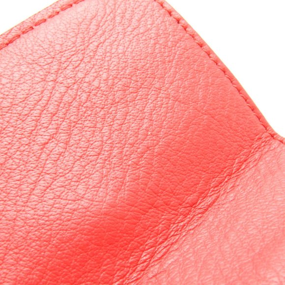 Balenciaga Papier Mini Wallet 391446 Women's Leather Wallet (tri-fold) Red Color - Picture 15 of 16